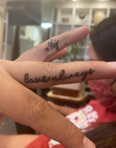 Photo of the known tattoos of Kelsey Rae Long